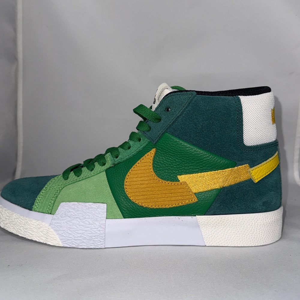 Nike Green and Gold High-Top Sneakers